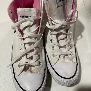 Converse Hello Kitty High-Top Sneakers - White and Pink